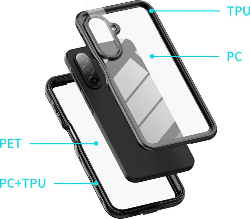 Armor-X Waterproof Case Samsung Galaxy A17 4G, Samsung Galaxy A17 5G Musta
