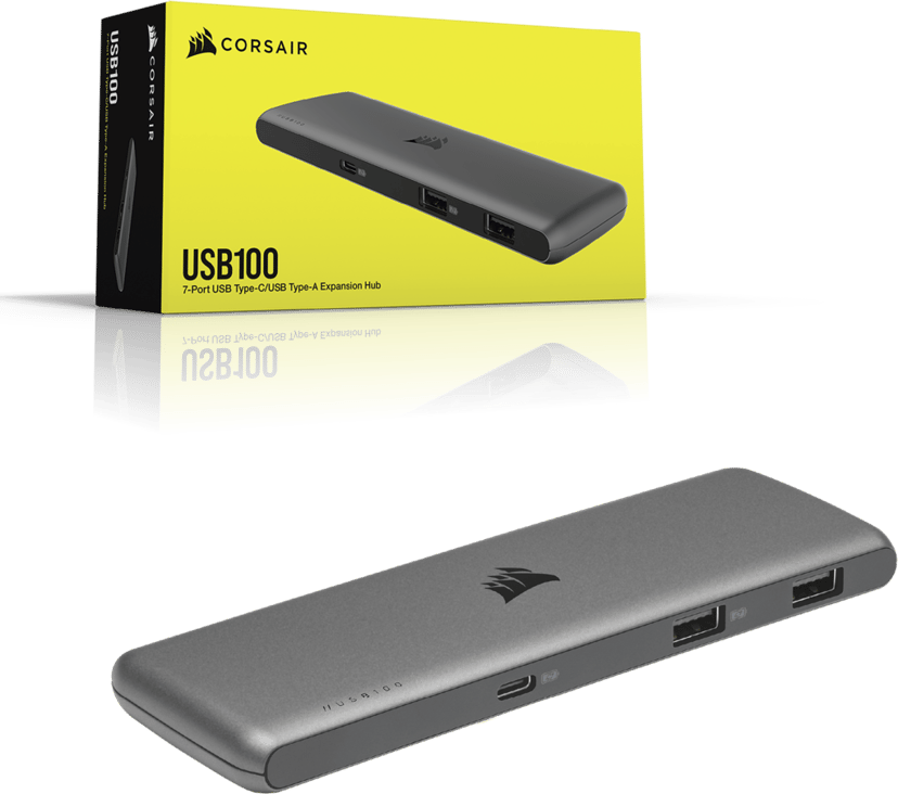 Corsair USB100 USB 3.2 Gen 1 (3.1 Gen 1) Type-C Black - (Kuppvare klasse 2) USB-C 3.2 Gen 1 (3.1 Gen 1)