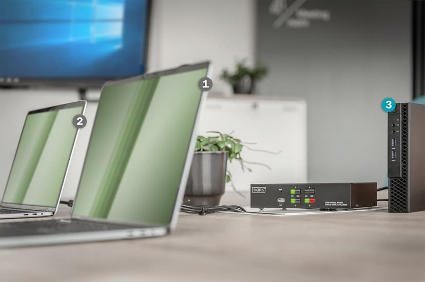 Digitus KVM Switch, 4 Port, Single Display, 4K, HDMI® - (Fyndvara klass 2)