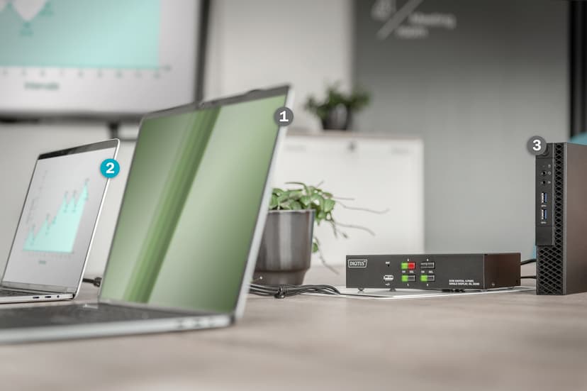 Digitus KVM Switch, 4 Port, Single Display, 4K, HDMI® - (Fyndvara klass 2)