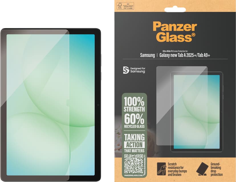 Panzerglass Ultra-Wide Fit Samsung Galaxy Tab A11+, Samsung Galaxy Tab A9+