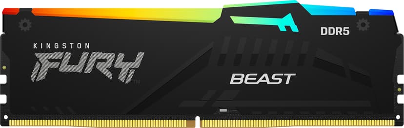 Kingston FURY BEAST RGB 32GB (2X16) DDR5 6000MHZ CL36 X/E - (Kuppvare klasse 2) 32GB 3000, 6000MHz DDR5 288-pin DIMM