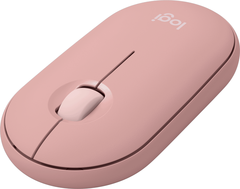 Logitech Pebble Mouse 2 M350s RF Wireless + Bluetooth Hiiri Vaaleanpunainen
