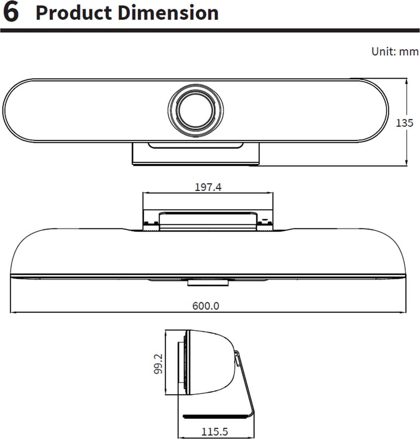 Voxicon 4K Ultra HD USB Videobar - (Fyndvara klass 2)
