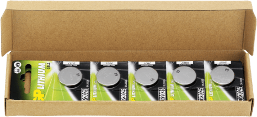 GP Knappcellsbatteri Lithium 10st CR2025