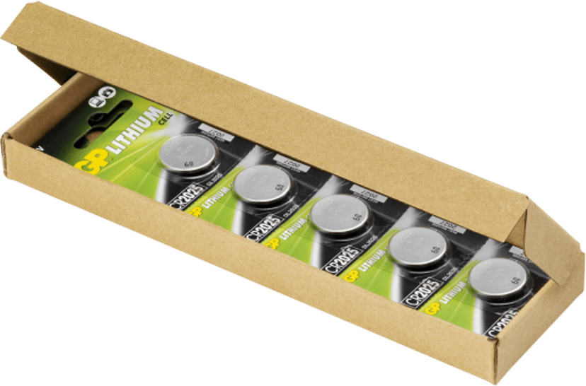 GP Knappcellsbatteri Lithium 10st CR2025