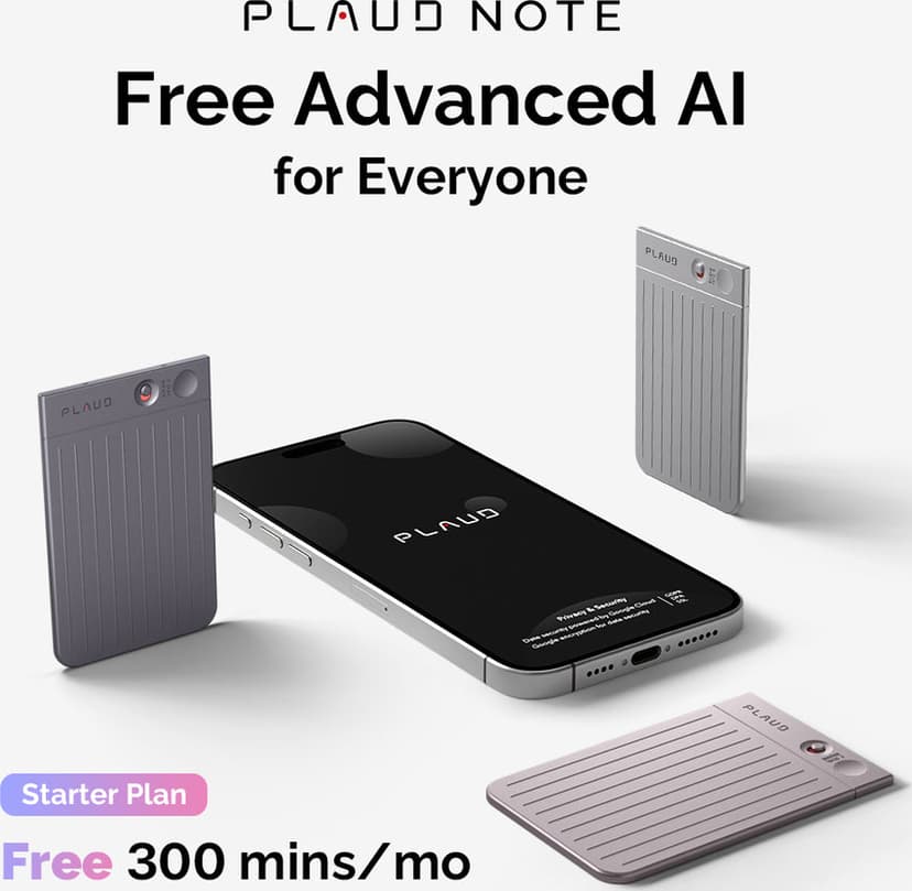 PLAUD Note Ai Voice Recorder Sølv