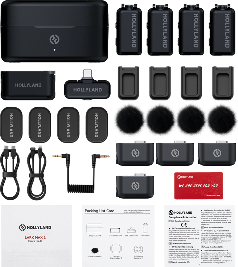 Hollyland LARK MAX 2 Combo 4-Person Version with Camera RX + USB-C RX