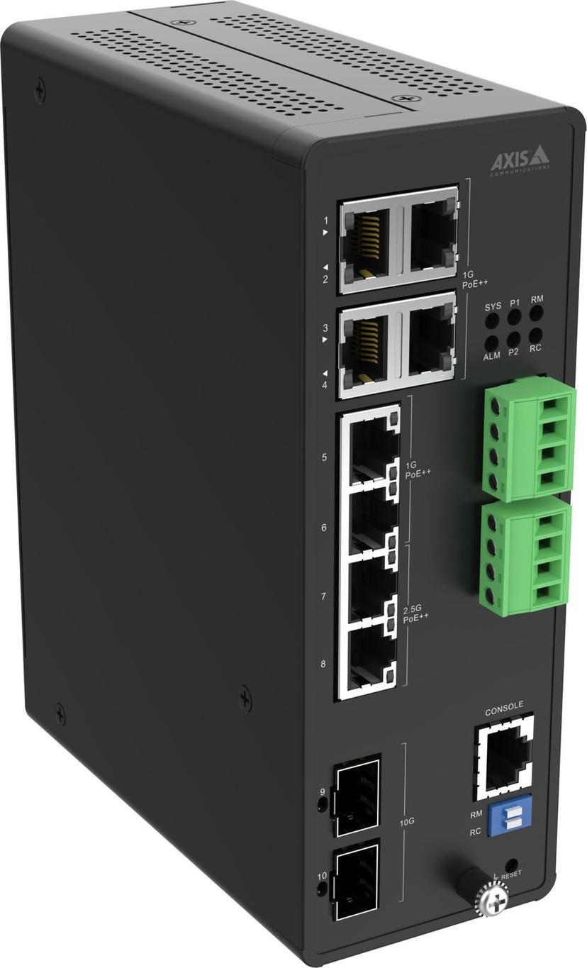 Axis 02621-001 nätverksswitchar hanterad 10G Ethernet (100/1000/10000) Strömförsörjning via Ethernet (PoE) stöd Svart