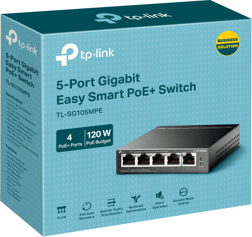 TP-Link Omada 5-Port Gigabit Easy Smart Switch with 4-Port PoE+