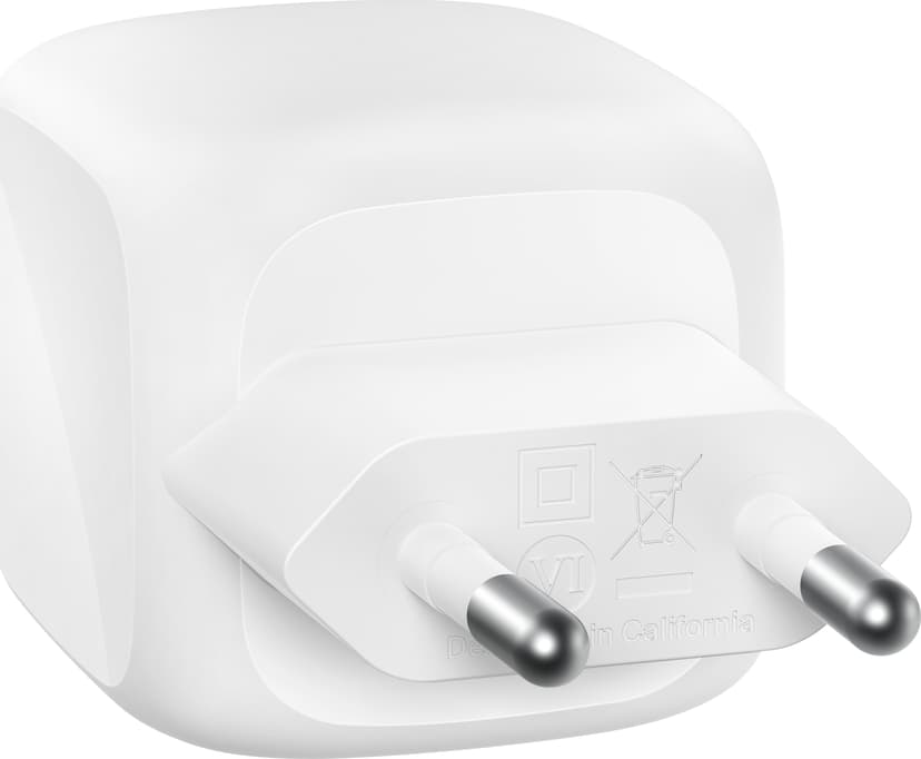 Belkin Dual USB-C GaN Wall Charger 50W Hvit
