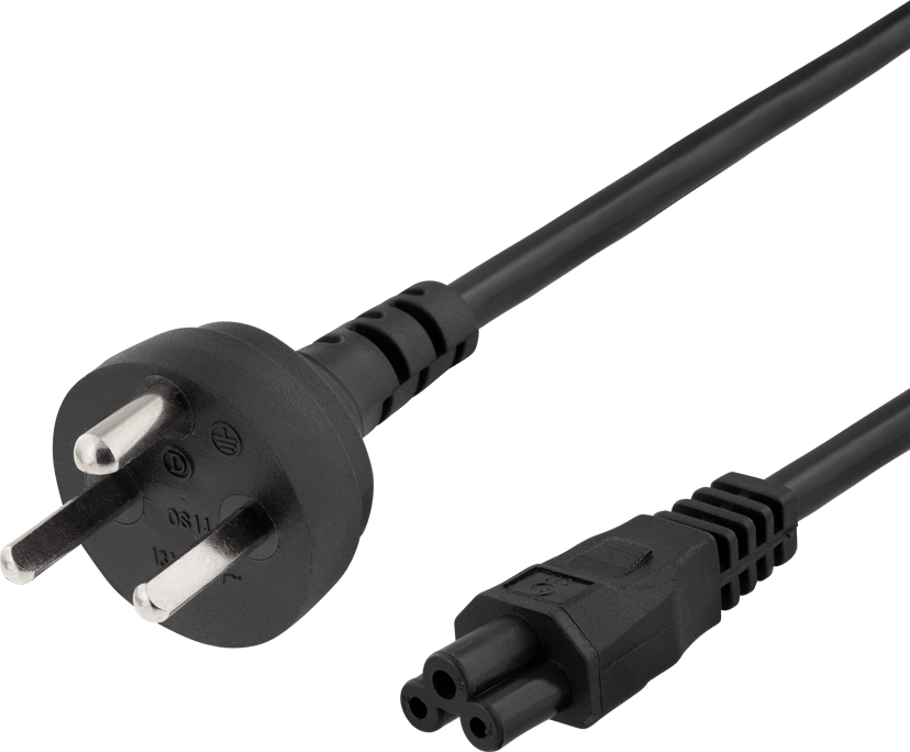 Deltaco DEL-109DK1 strømkabel Sort 2 m Strømplugg type K IEC C5 2m ...