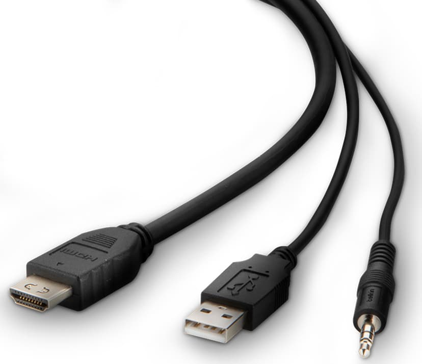 Belkin F1DN1CCBL KVM-kablar Svart 3 m