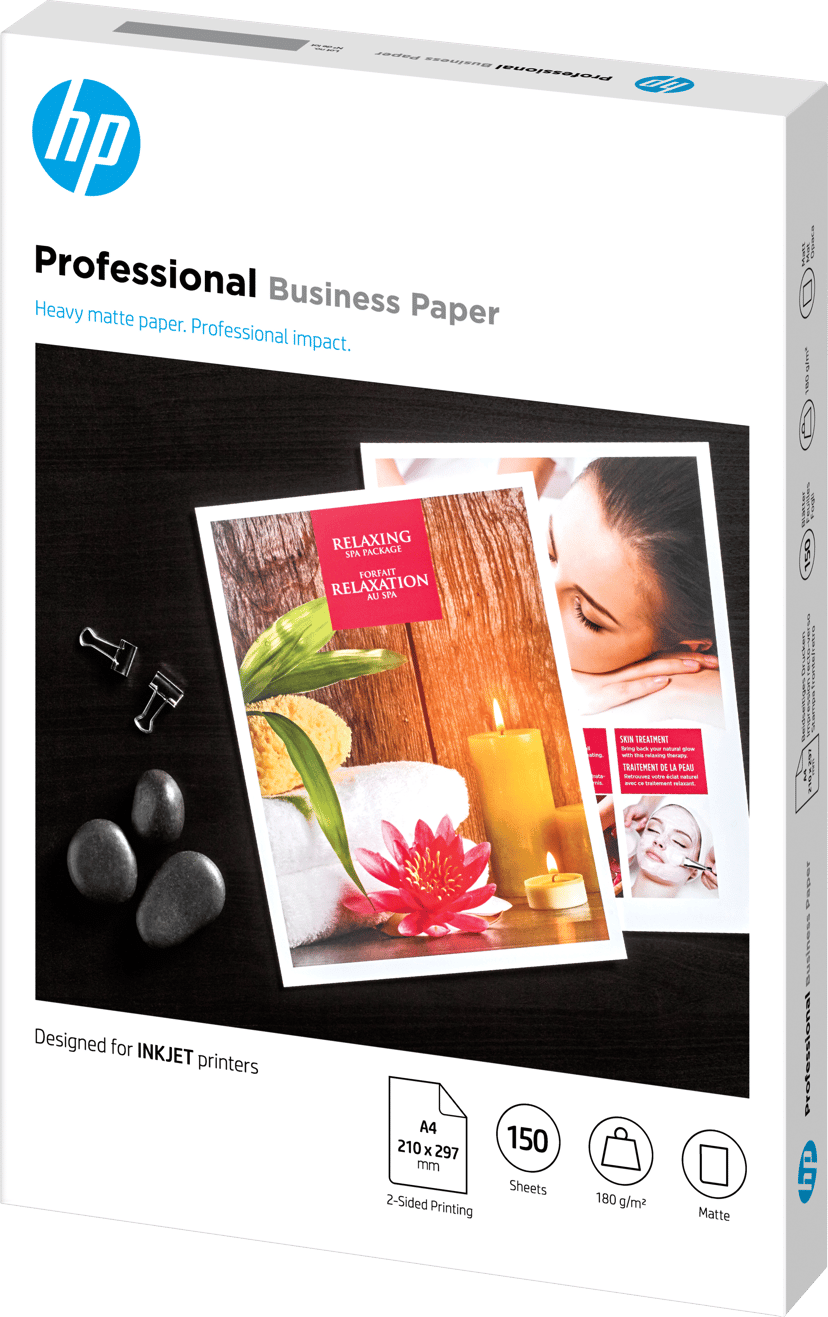 HP Papir Professional Matt A4 180 g 150 ark – InkJet/PageWide