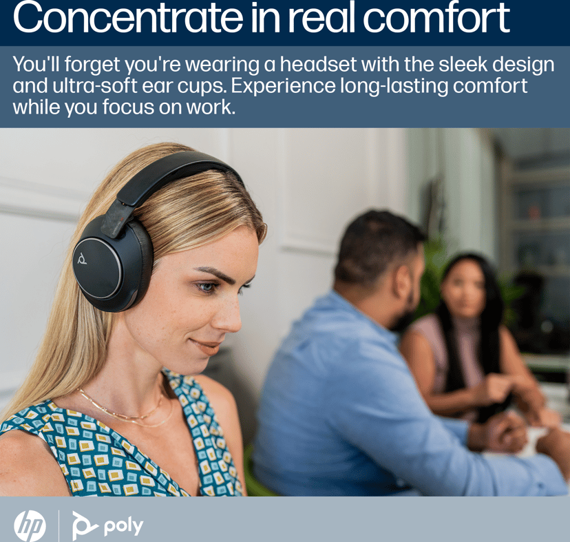 HP Voyager Surround 80 Stereo USB-A, USB-C Microsoft Teams Svart