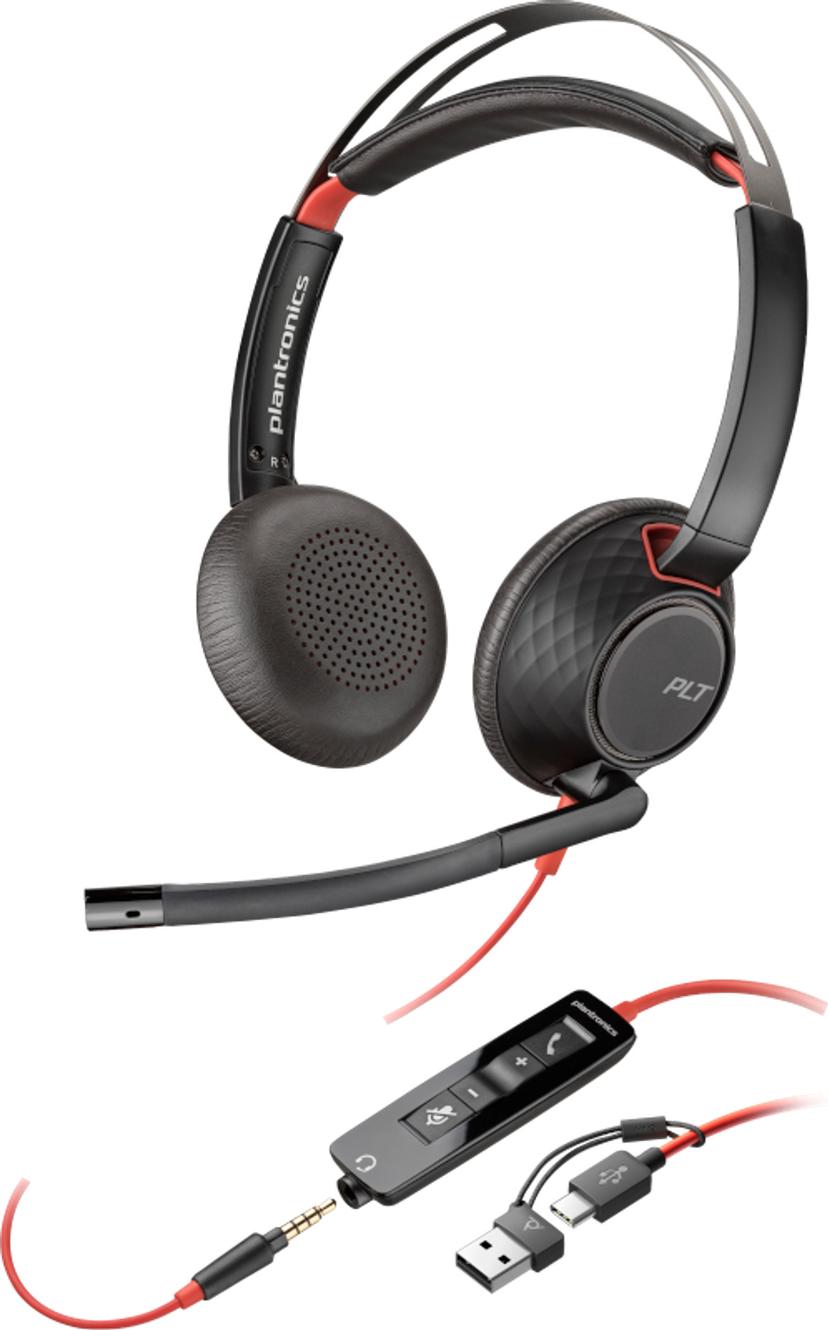 HP Poly BW 5220 Bulk Stereo USB-C Röd, Svart