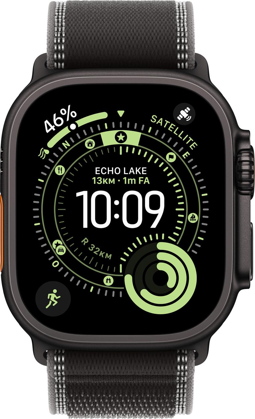 Apple Watch Ultra 3 GPS + Cellular 49mm Black Titanium Case with Black/Charcoal Trail Loop - S/M - (Löytötuote luokka 2)