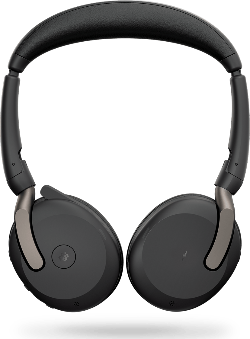 Jabra Evolve2 65 Flex - (Fyndvara klass 2) Stereo USB-A Cisco, Unify, Microsoft Teams, Apple MFi, Zoom, Google Meet, Amazon Chime, Amazon Alexa, Google Fast Pair Svart