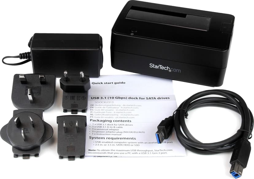 Startech 1 Bay USB 3.1 Gen 2 To SATA HDD Dock - (Fyndvara klass 2)