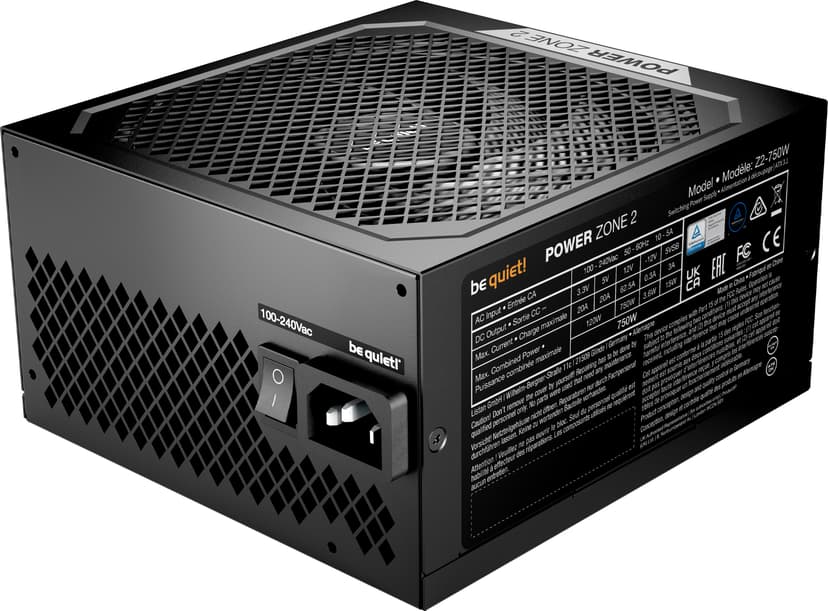 be quiet! Power Zone 2 ATX 3.1 - (Fyndvara klass 2) 750W ATX 80+ Platinum