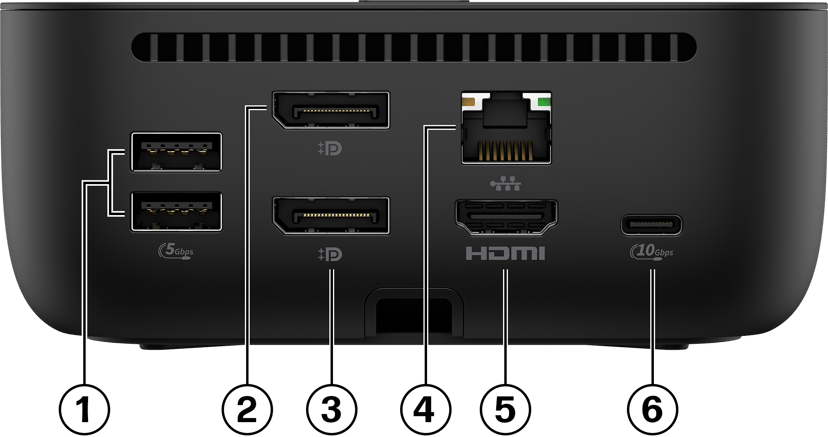 HP USB-C-dokk G6 USB-C 3.2 Gen 2 (3.1 Gen 2)