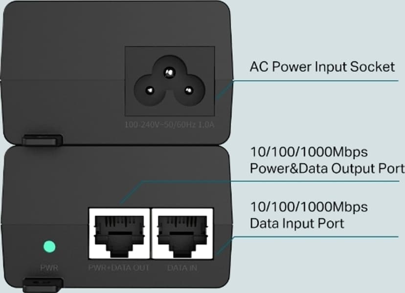 TP-Link TL-POE160S PoE adapter & injector Gigabit Ethernet