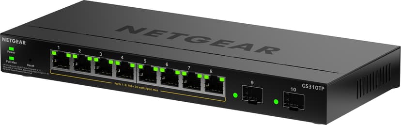 Netgear GS310TP 8-Port Gigabit Ethernet 2xSFP Smart Managed Essential PoE+ 55W