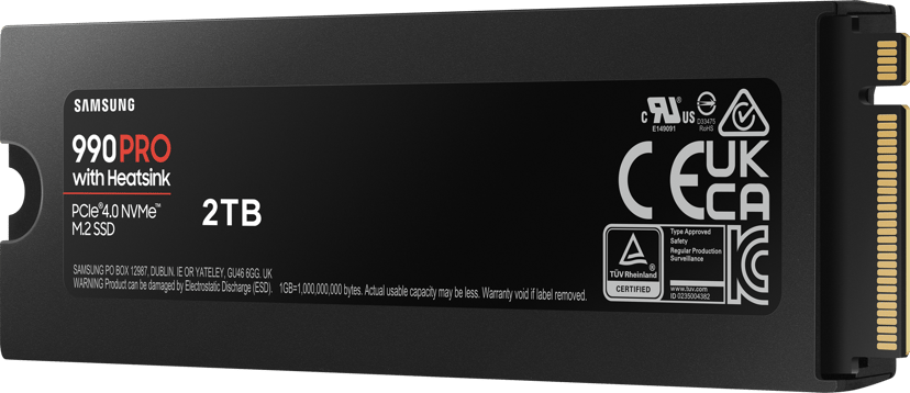 Samsung 990 PRO 2TB SSD Heatsink M.2 PCIe 4.0