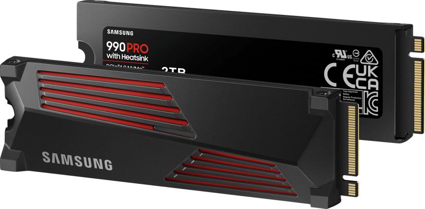 Samsung 990 PRO 2TB SSD Heatsink M.2 PCIe 4.0 (MZ-V9P2T0GW)