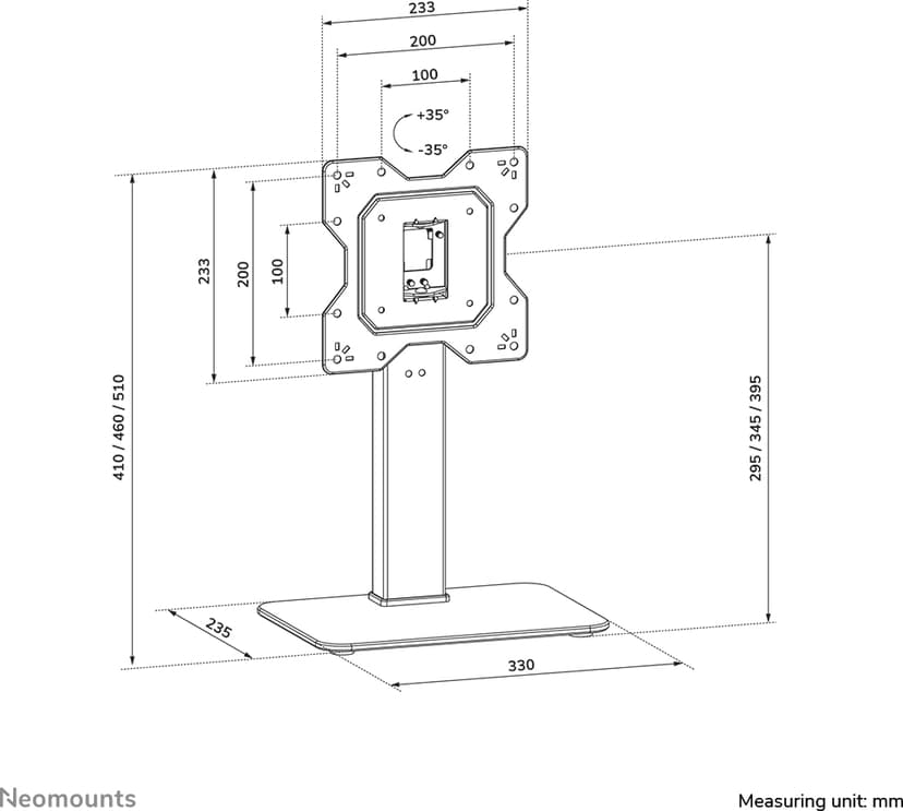 Neomounts DS45-430BL12 TV standaard 23-43"- zwenkbaar