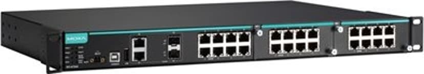 Moxa IKS-6726A-2GTXSFP-HV-T nätverksswitchar Ohanterad Fast Ethernet (10/100) Svart