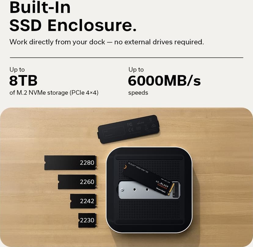 Satechi THUNDERBOLT 5 CUBEDOCK WITH SSD-CABINET Thunderbolt 5