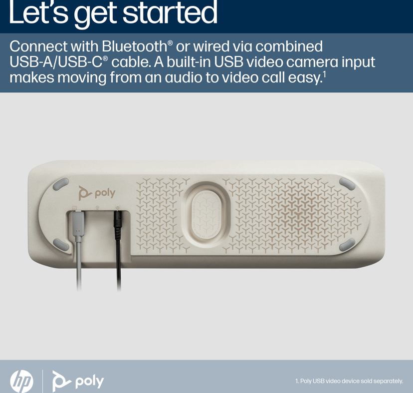 HP Poly Sync 60 Sy60-m Small Conference Speakerphone