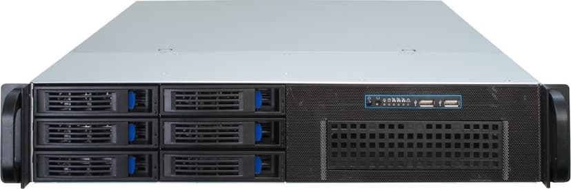 Inter-Tech IPC 2U-2406 2U 19"  - (Löytötuote luokka 2) Rack Hopea, Musta