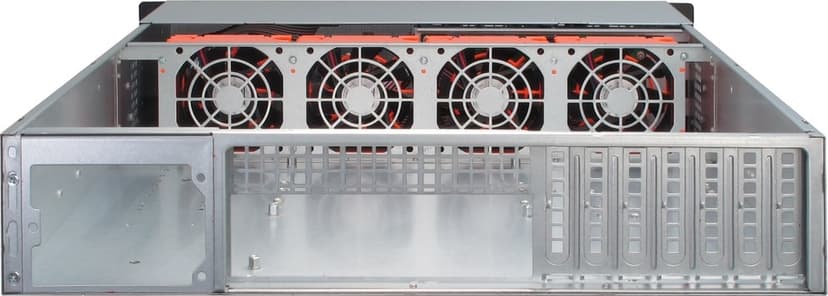 Inter-Tech IPC 2U-2406 2U 19" - (Fyndvara klass 2) Rack Silver, Svart