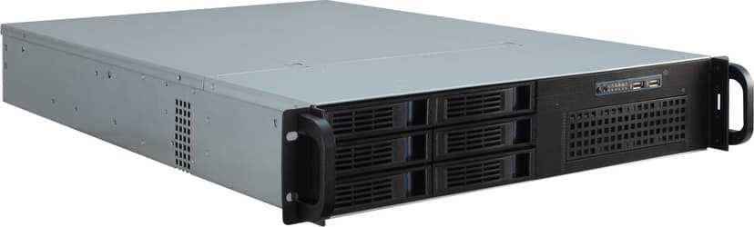 Inter-Tech IPC 2U-2406 2U 19"  - (Löytötuote luokka 2) Rack Hopea, Musta