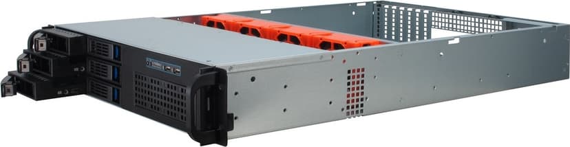 Inter-Tech IPC 2U-2406 2U 19" Rack Sølv, Svart