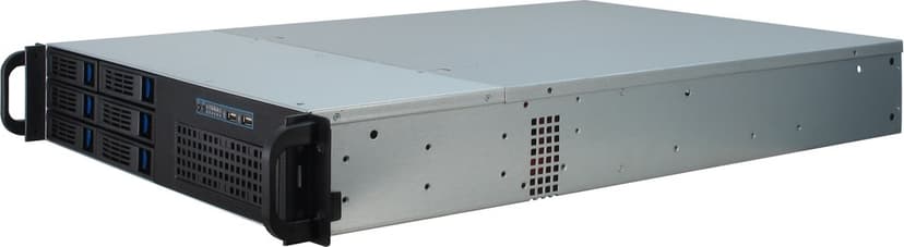 Inter-Tech IPC 2U-2406 2U 19" Rack Sølv, Svart