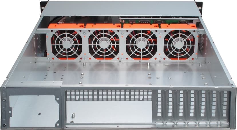 Inter-Tech IPC 2U-2406 2U 19" - (Kuppvare klasse 2) Rack Sølv, Svart
