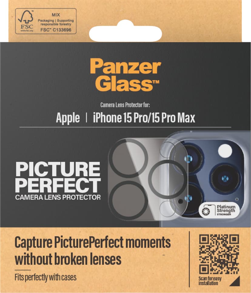 Panzerglass PicturePerfect Camera Lens Protector for iPhone 15 Pro/iPhone 15 Pro Max