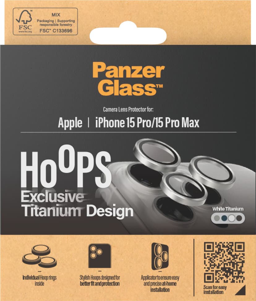 Panzerglass Hoops Lens Protector iPhone 15 Pro/15 Pro Max