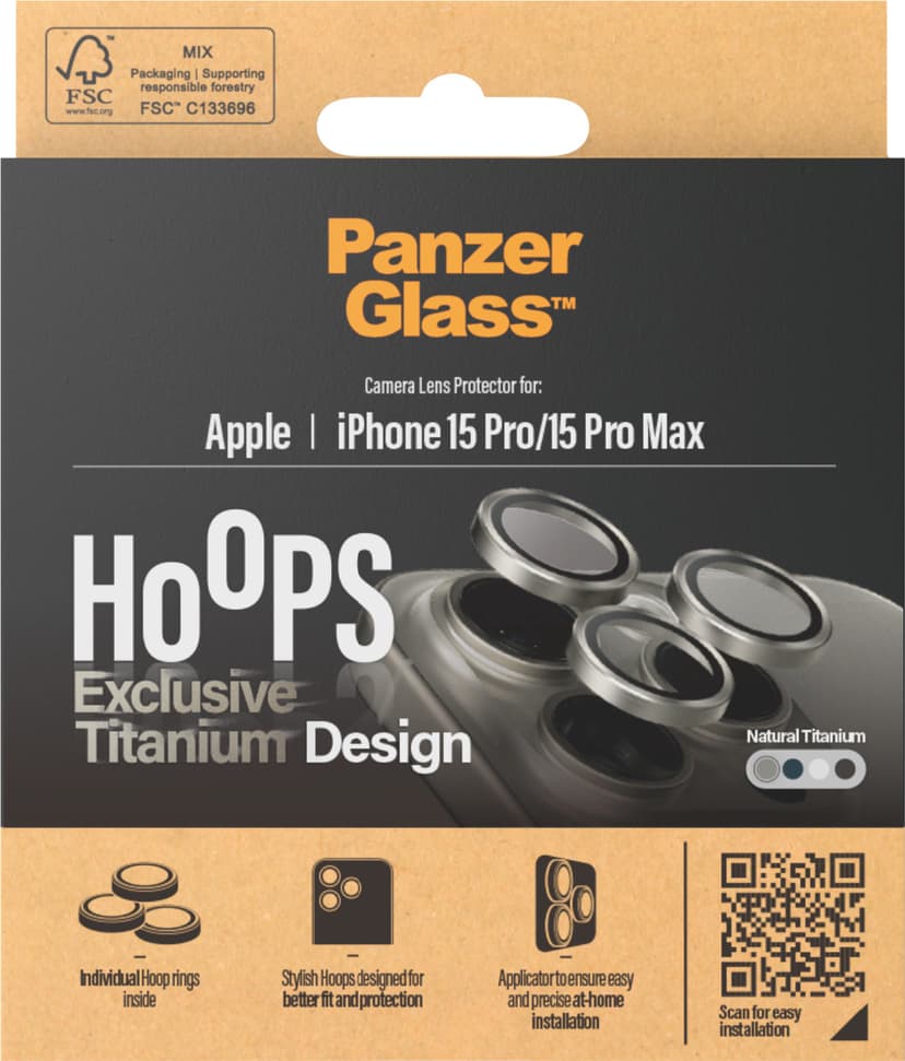 Panzerglass Hoops Lens Protector iPhone 15 Pro/15 Pro Max
