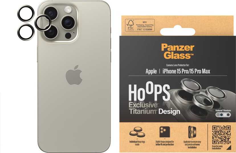 Panzerglass Hoops Lens Protector iPhone 15 Pro/15 Pro Max