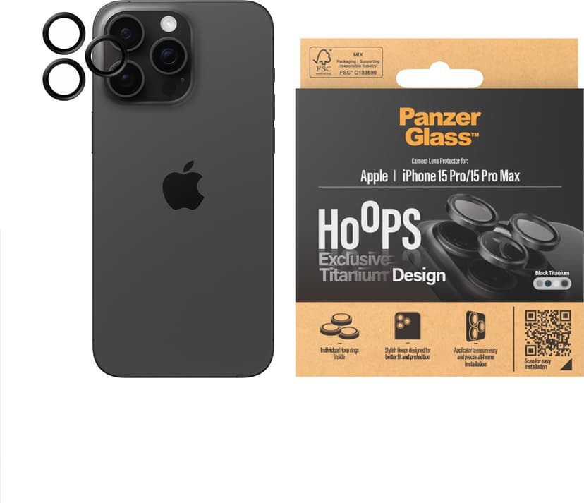 Panzerglass Hoops Lens Protector iPhone 15 Pro/15 Pro Max