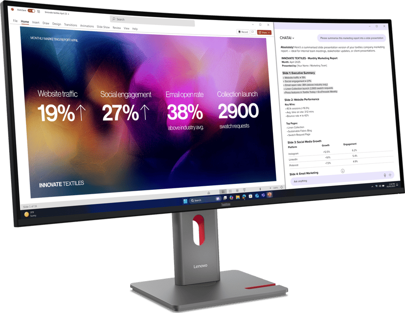 Lenovo ThinkVision P40WD-40 39.7" 5120 × 2160pixels IPS 21:9 120Hz