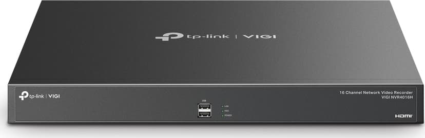 TP-Link VIGI NVR4016H Netværk videooptager (NVR) Sort