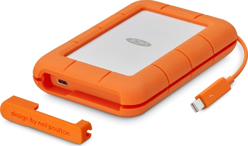 LaCie Rugged 5TB Mobile Drive - (Fyndvara klass 2) Grå, Gul