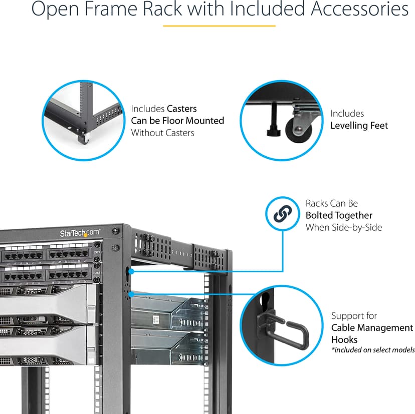 Startech Open Frame Server Rack 15U