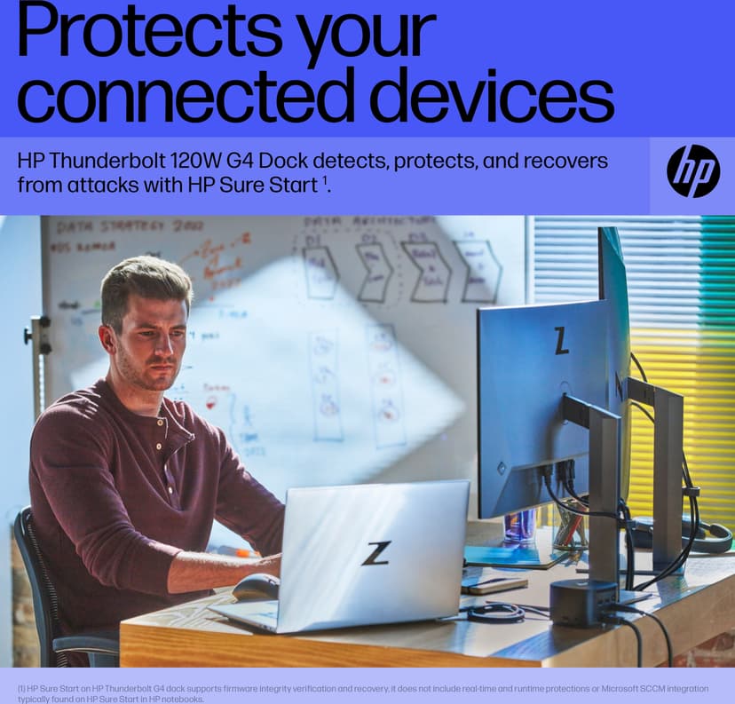 HP Thunderbolt Dock G4 120W - (Löytötuote luokka 3) Thunderbolt 4
