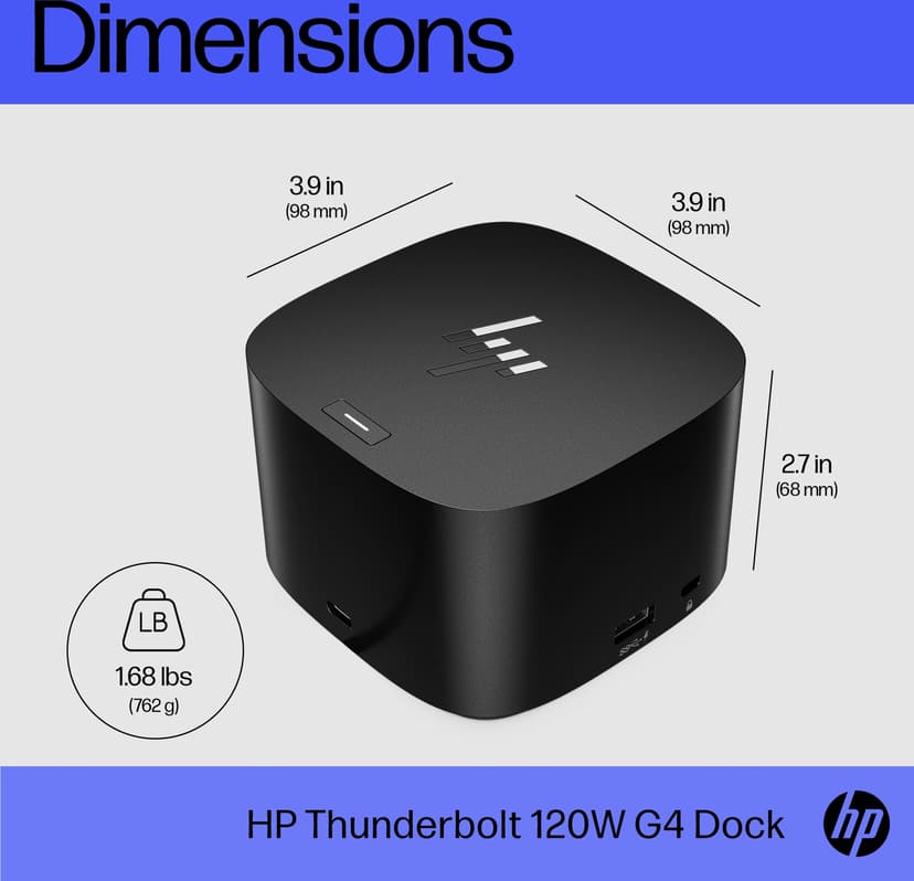 HP Thunderbolt Dock G4 120W - (Fyndvara klass 3) Thunderbolt 4